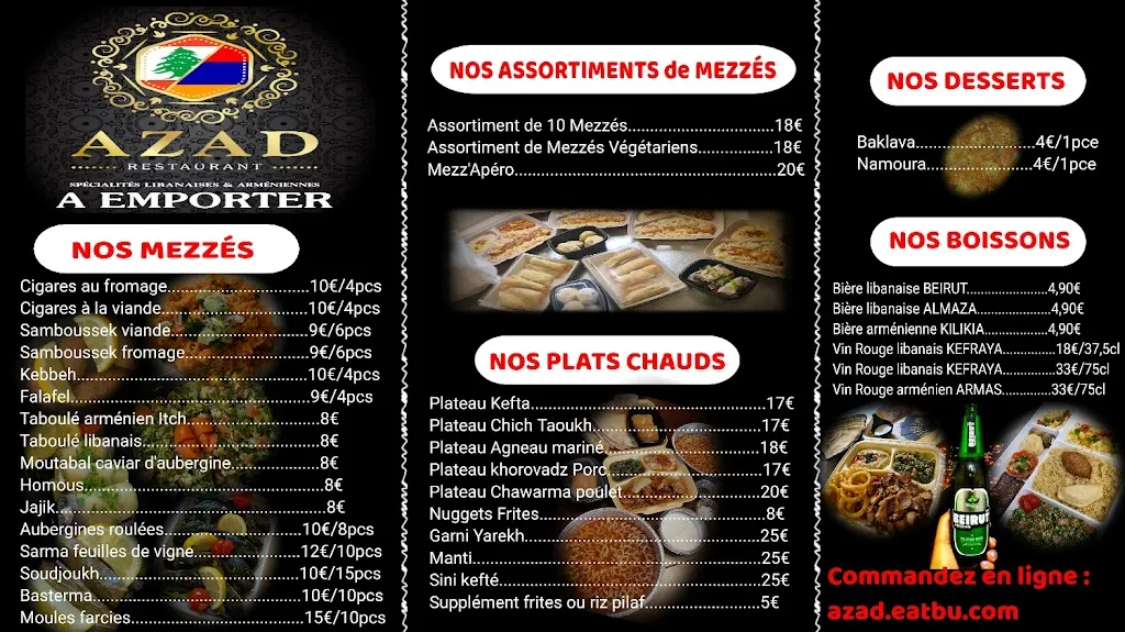 Menu_Restaurant Azad_Saint-Savournin_image_1