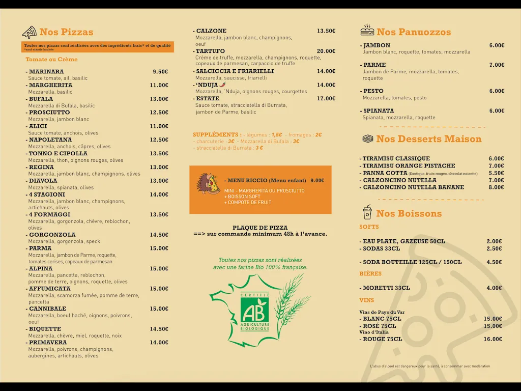 Menu_ROSSINI PIZZA_Brignoles_immagine_1