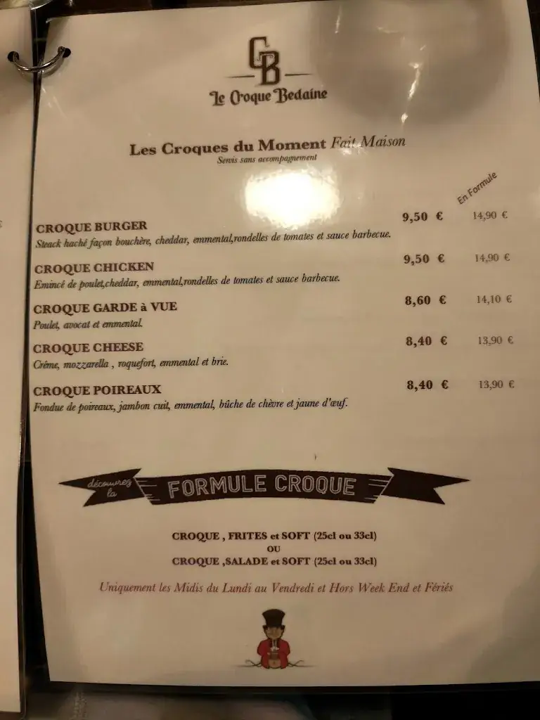 Menu_LE CROQUE BEDAINE Brignoles_Brignoles_image_3