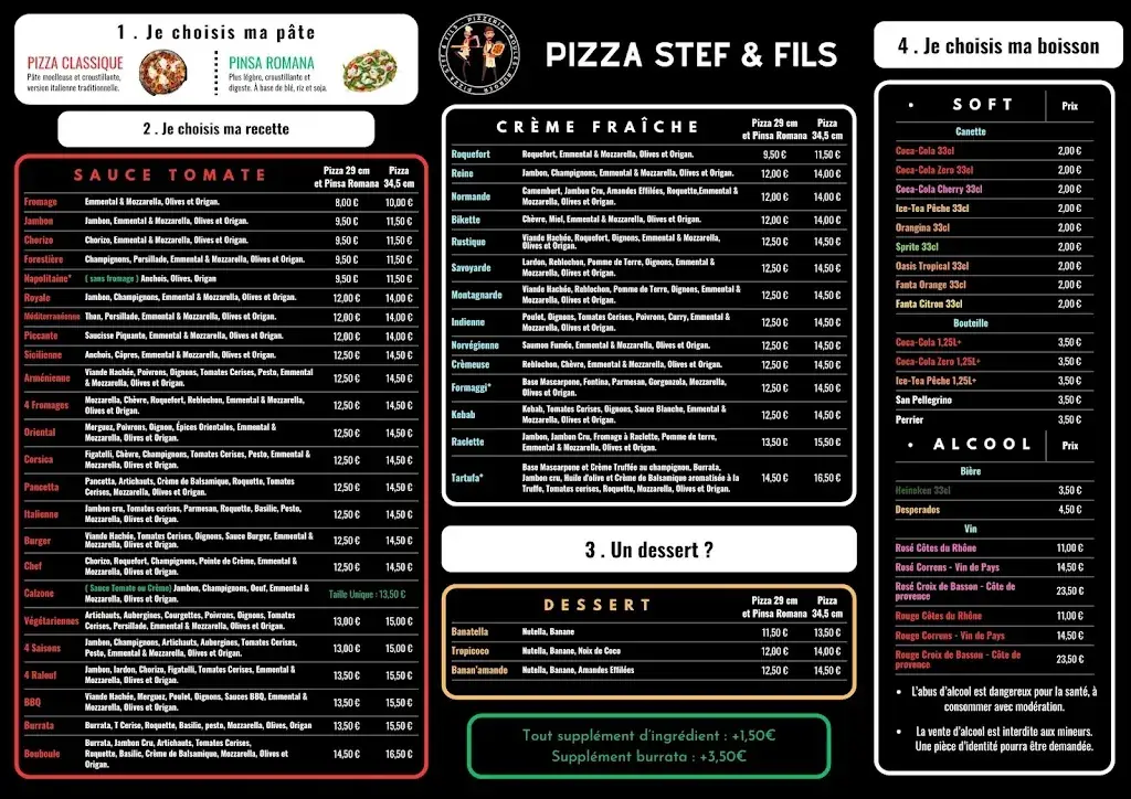 Menu_Pizza Stef et Fils_Brignoles_image_1