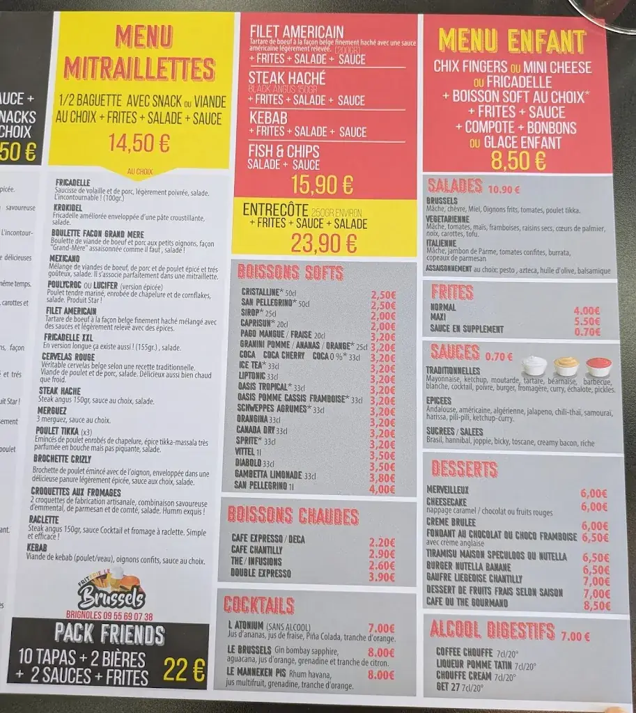Menü_Restaurant Friterie Le Brussels Brignoles_Brignoles_Bild_3