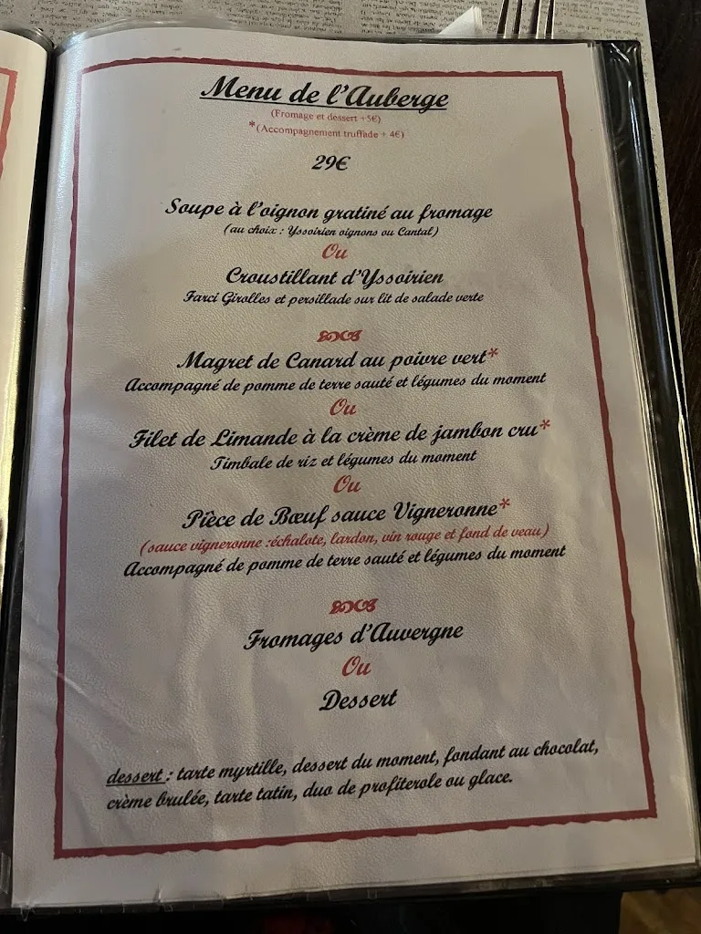 Menu_Auberge des Gros Manaux_Orcines_immagine_3
