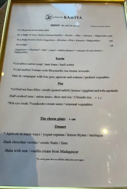 Menu_La Table de KAMIYA_Cagnes-sur-Mer_image_4