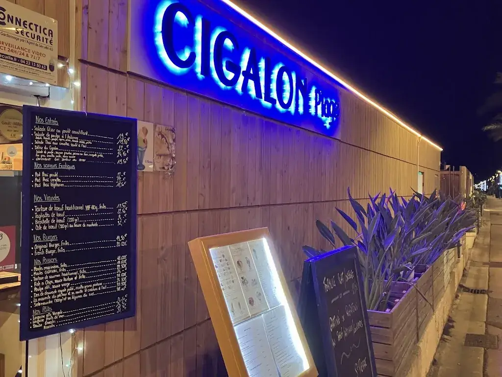 Cigalon Plage restaurant in Cagnes-sur-Mer