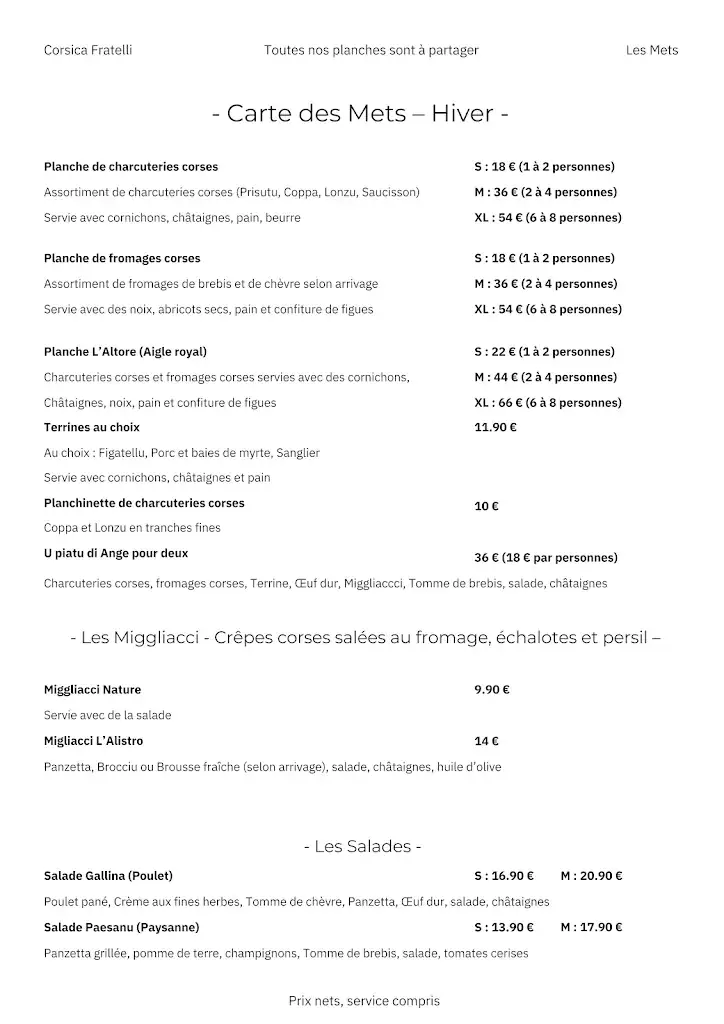 Menu_Corsica Fratelli - Restaurant_Cagnes-sur-Mer_image_1