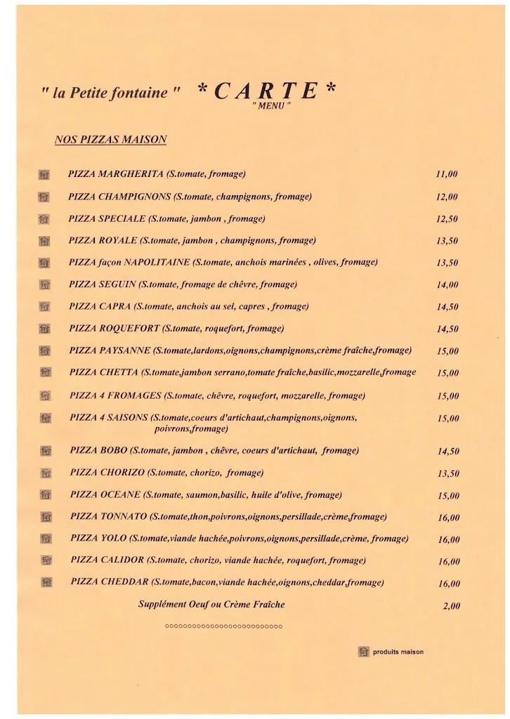 Menu_Restaurant pizzeria La Petite Fontaine_Carcès_image_4