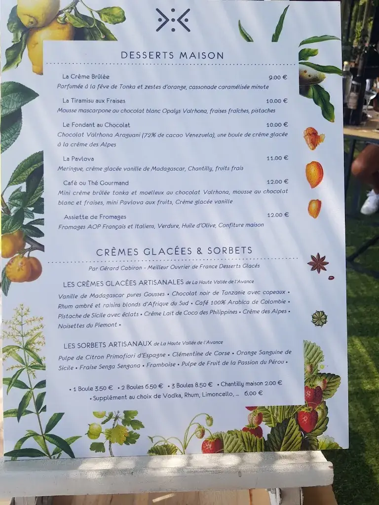 Menu_Le Clos des Vignes_Cotignac_immagine_1