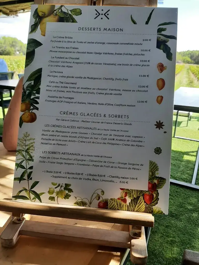 Menu_Le Clos des Vignes_Cotignac_immagine_2