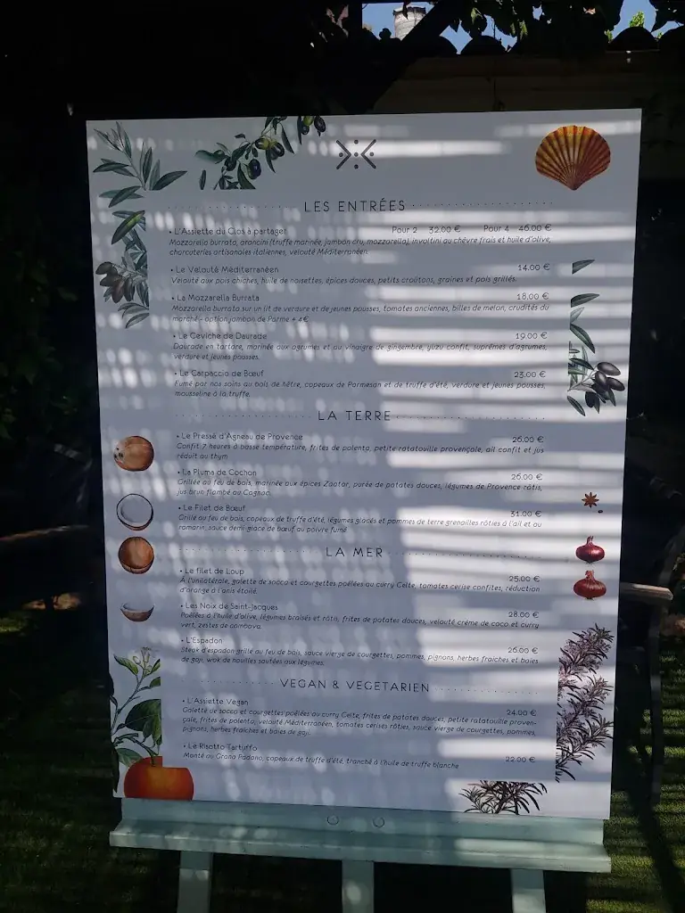 Menu_Le Clos des Vignes_Cotignac_immagine_3