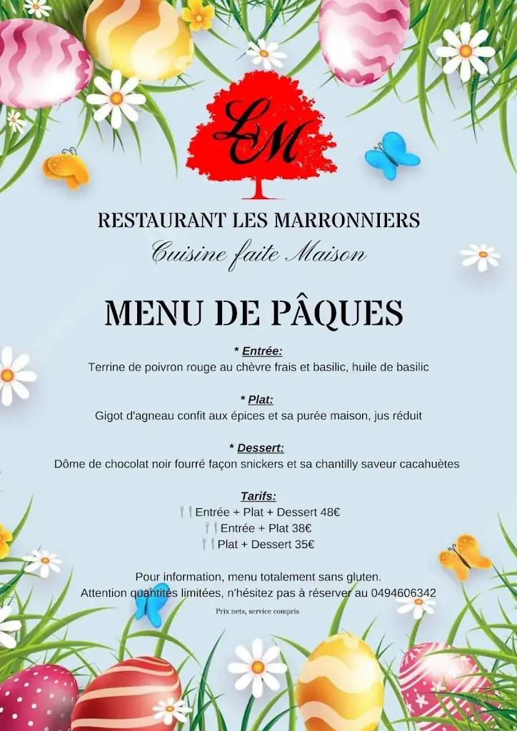 Menu_Les Marronniers / sarl le Cercle_Callian_image_1