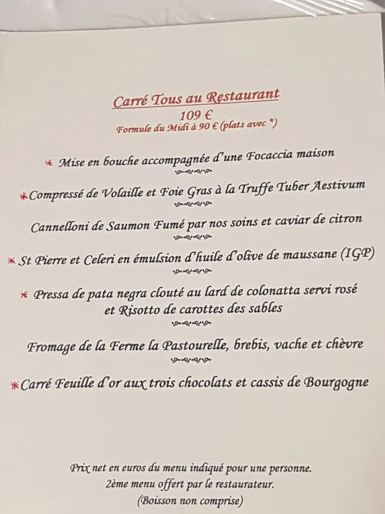 Menu_Le Carré d'Ange_Montauroux_image_4