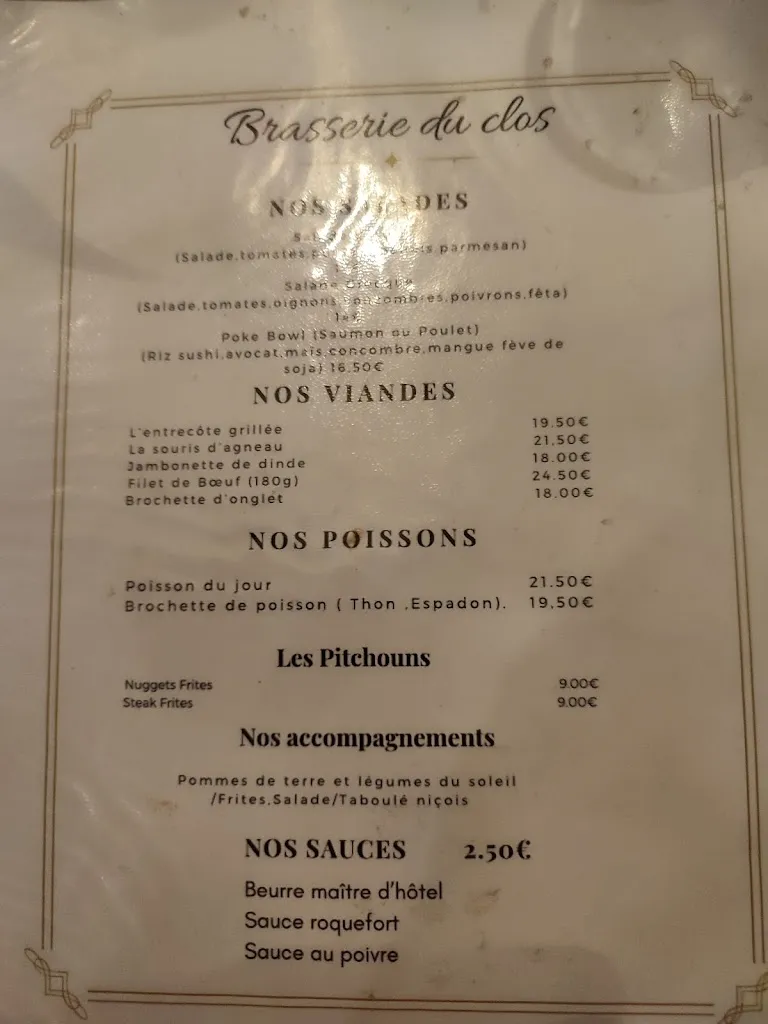Menu_Brasserie du clos_Montauroux_image_2