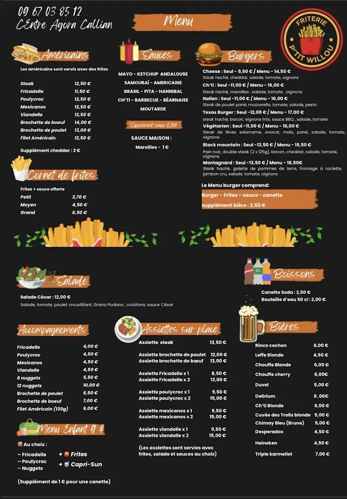 Menu_Friterie p'tit willou_Callian_immagine_1