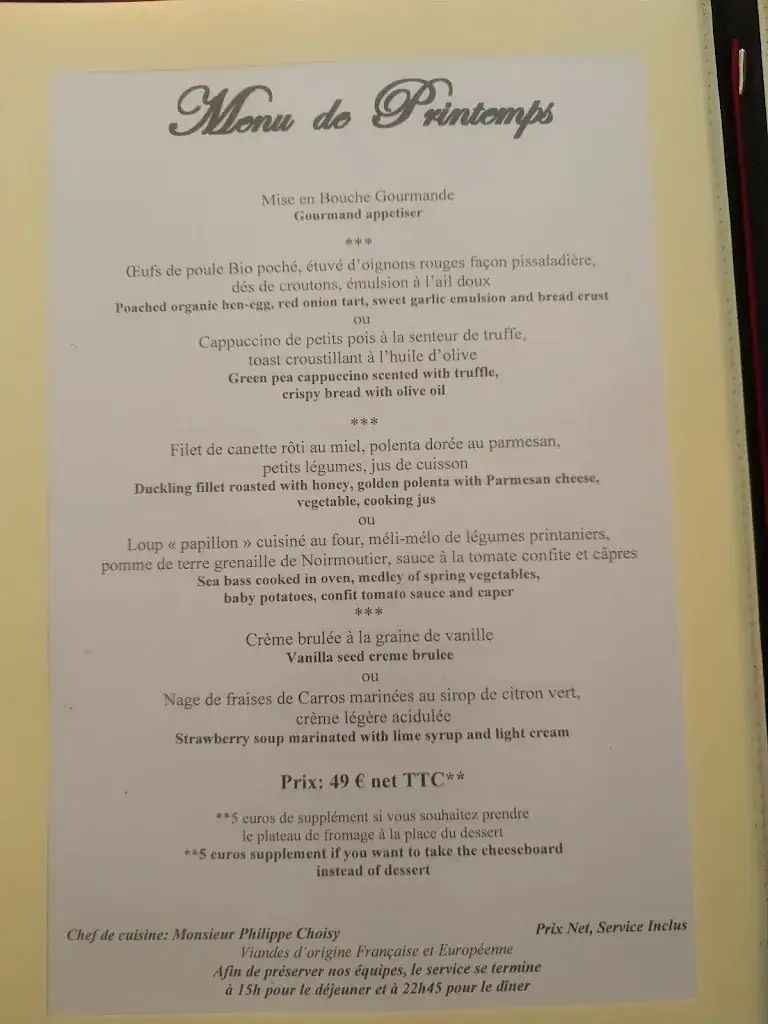 Menu_Hôtel Restaurant Le Moulin de la Camandoule Escourtin_Fayence_image_3