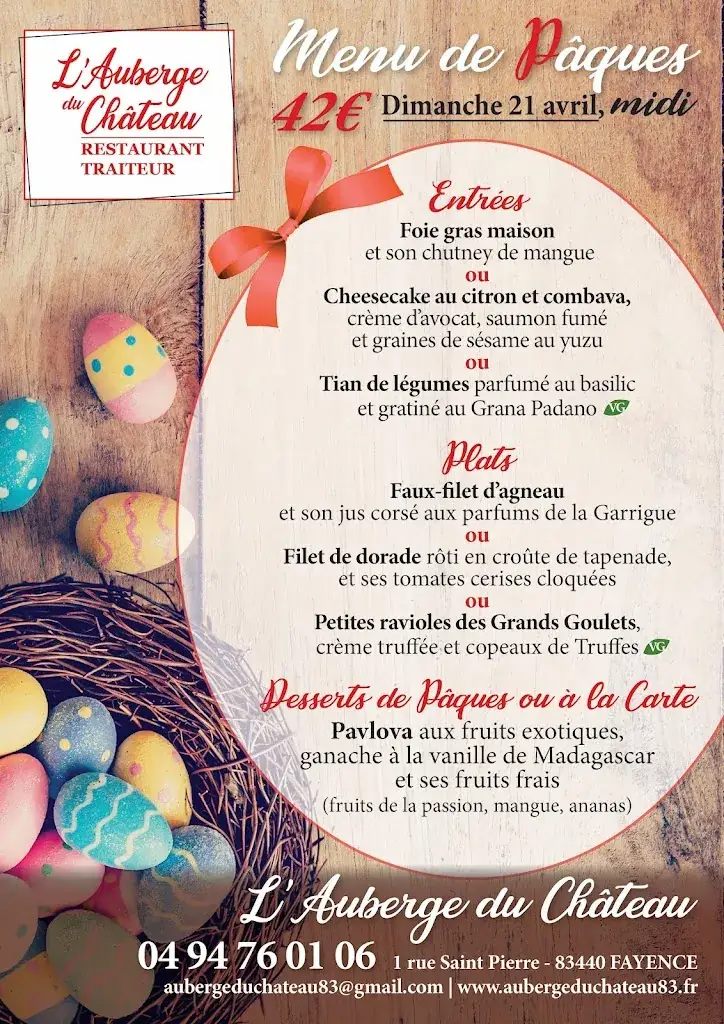 Menu_Auberge du Chateau_Fayence_image_1