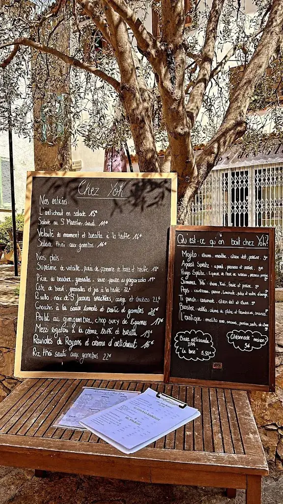 Menu_Restaurant Chez Yoh'_Tourrettes_image_1