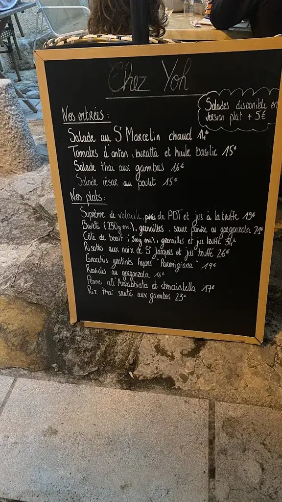 Menu_Restaurant Chez Yoh'_Tourrettes_image_2