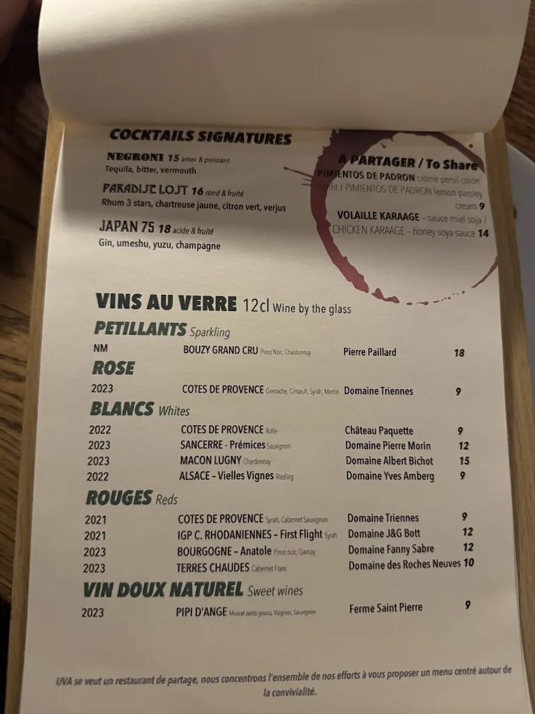 Menu_UVA - restaurant cannes_Cannes_image_3