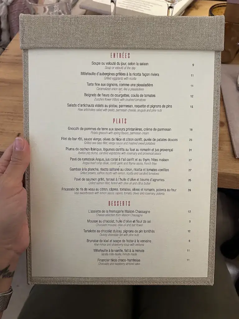 Menu_La Cantine Provençale_Cannes_image_2