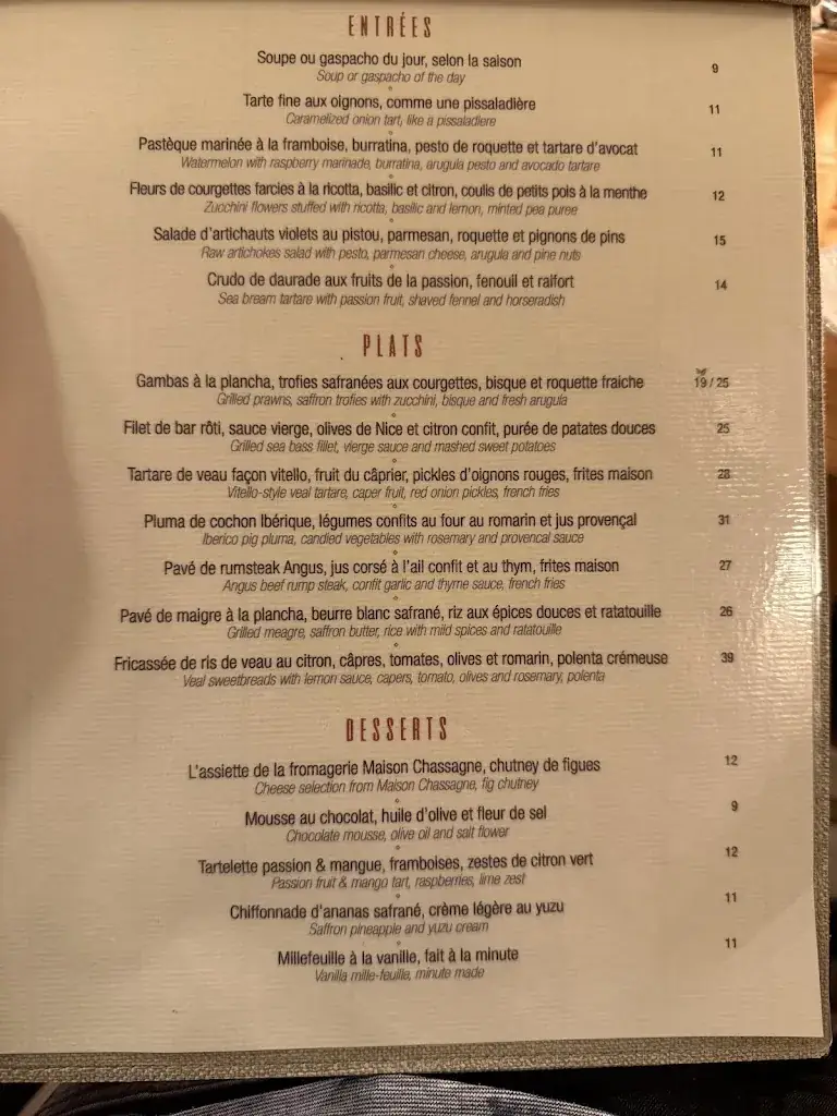 Menu_La Cantine Provençale_Cannes_image_4