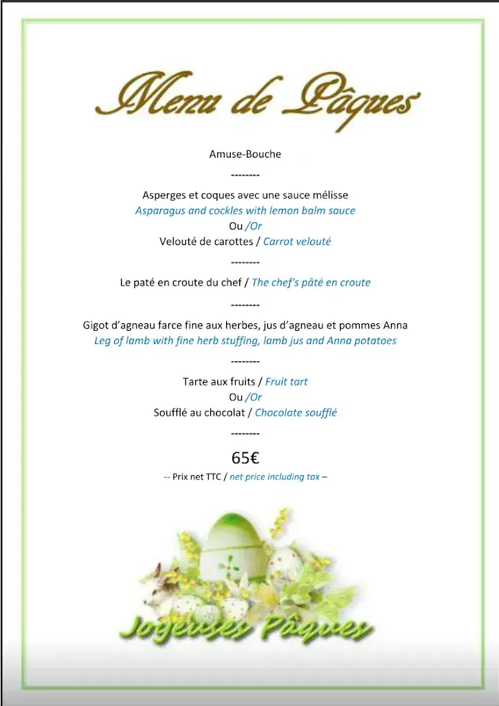 Menu_Le Bistrot Gourmand_Cannes_image_1