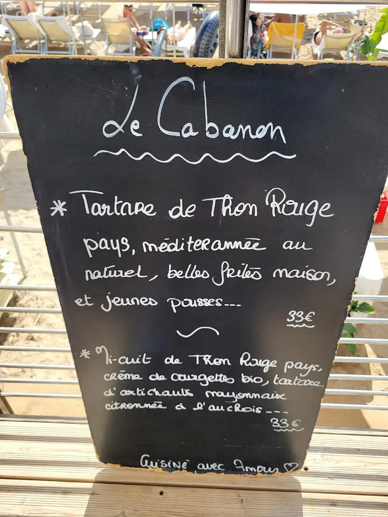 Menu_Le Cabanon - Restaurant - Plage_Cannes_image_2