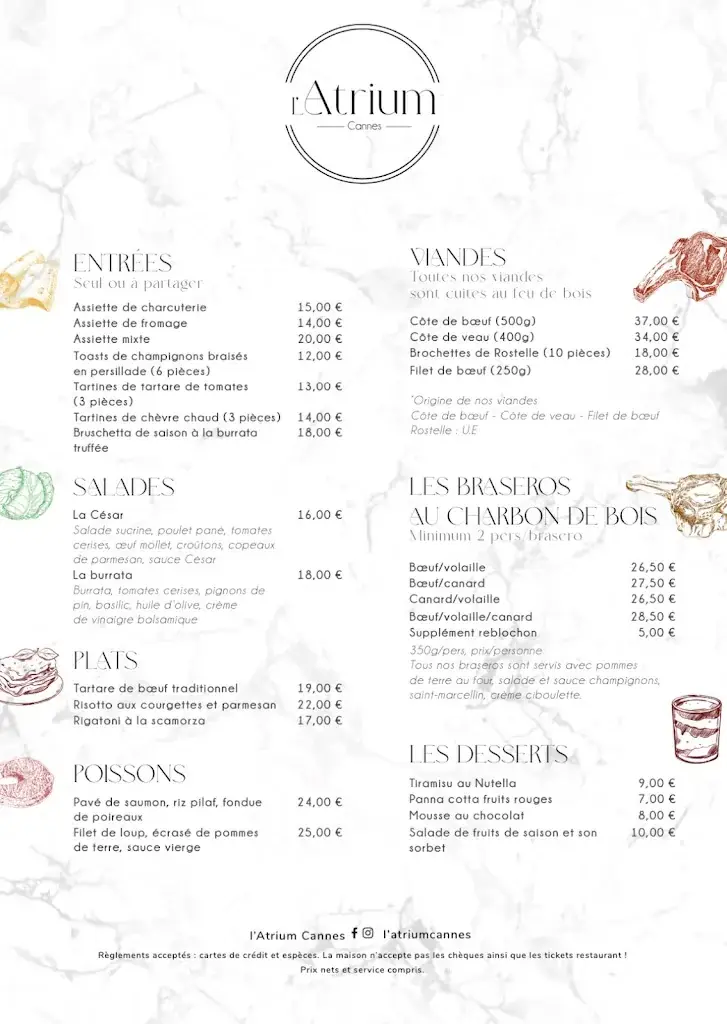 Menu_L’Atrium - Restaurant Cannes_Cannes_image_1