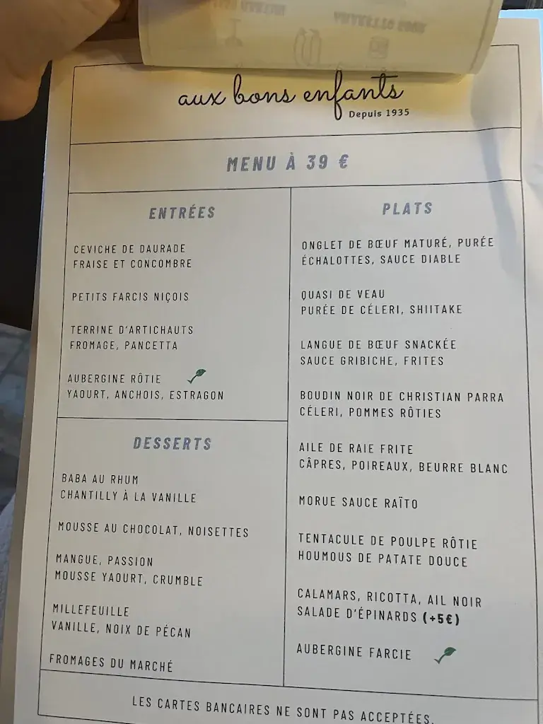 Menu_Aux Bons Enfants_Cannes_immagine_3