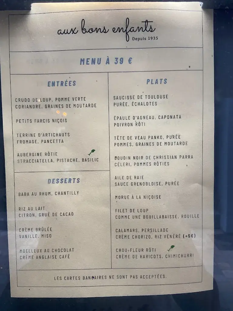 Menu_Aux Bons Enfants_Cannes_immagine_4