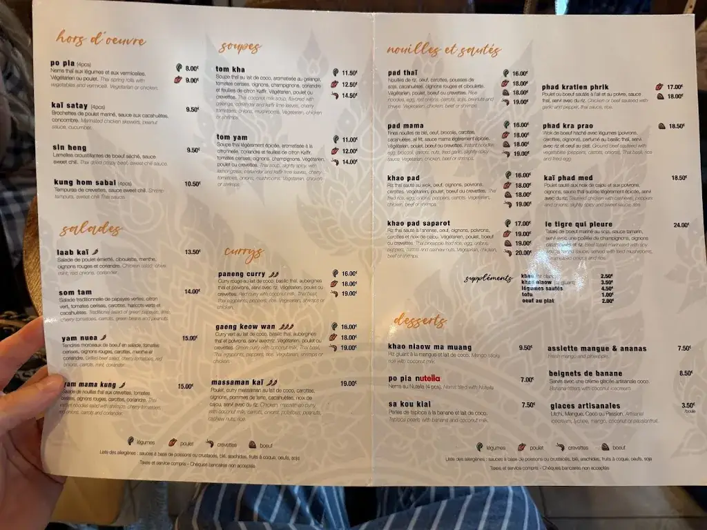 Menu_Chaï Dee - Restaurant Thaï_Cannes_immagine_1