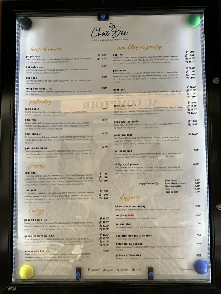 Menu_Chaï Dee - Restaurant Thaï_Cannes_immagine_4