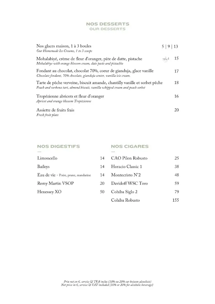 Menu_Restaurant Bella, Cannes_Cannes_image_1