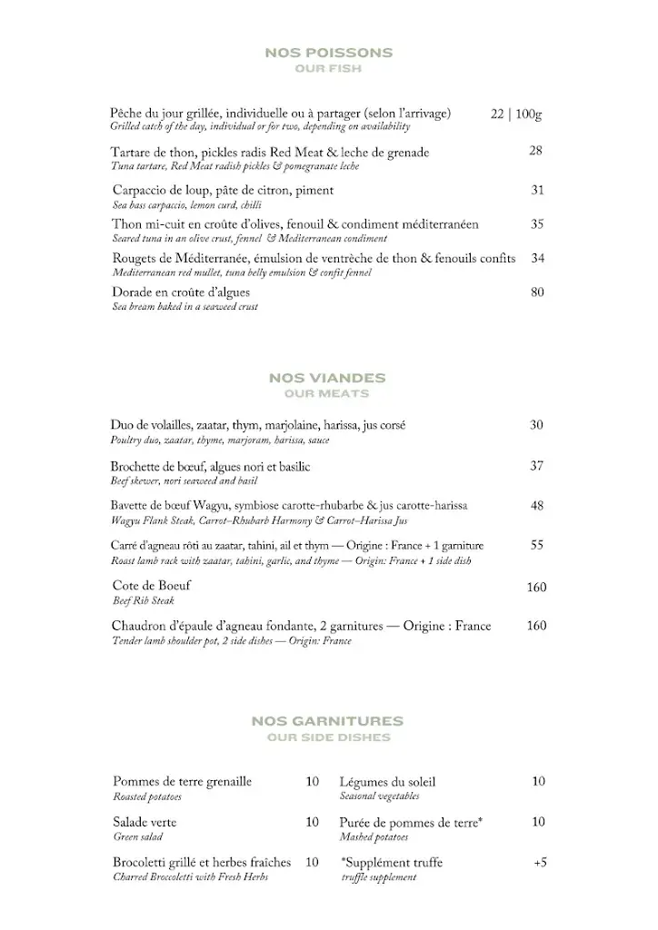 Menu_Restaurant Bella, Cannes_Cannes_image_2