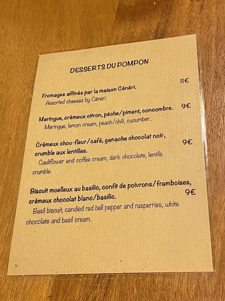 Menu_Le Pompon_Cannes_image_1