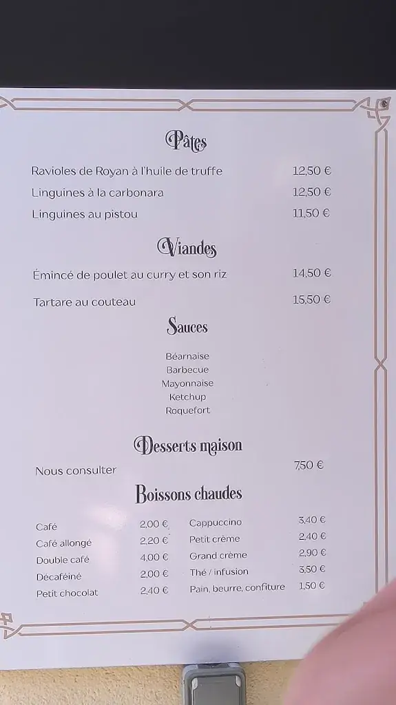 Menü_Restaurant la rotonde cannes_Cannes_Bild_1