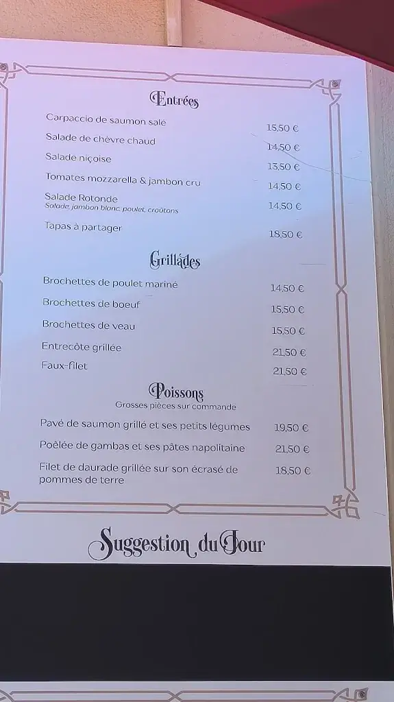 Menü_Restaurant la rotonde cannes_Cannes_Bild_2