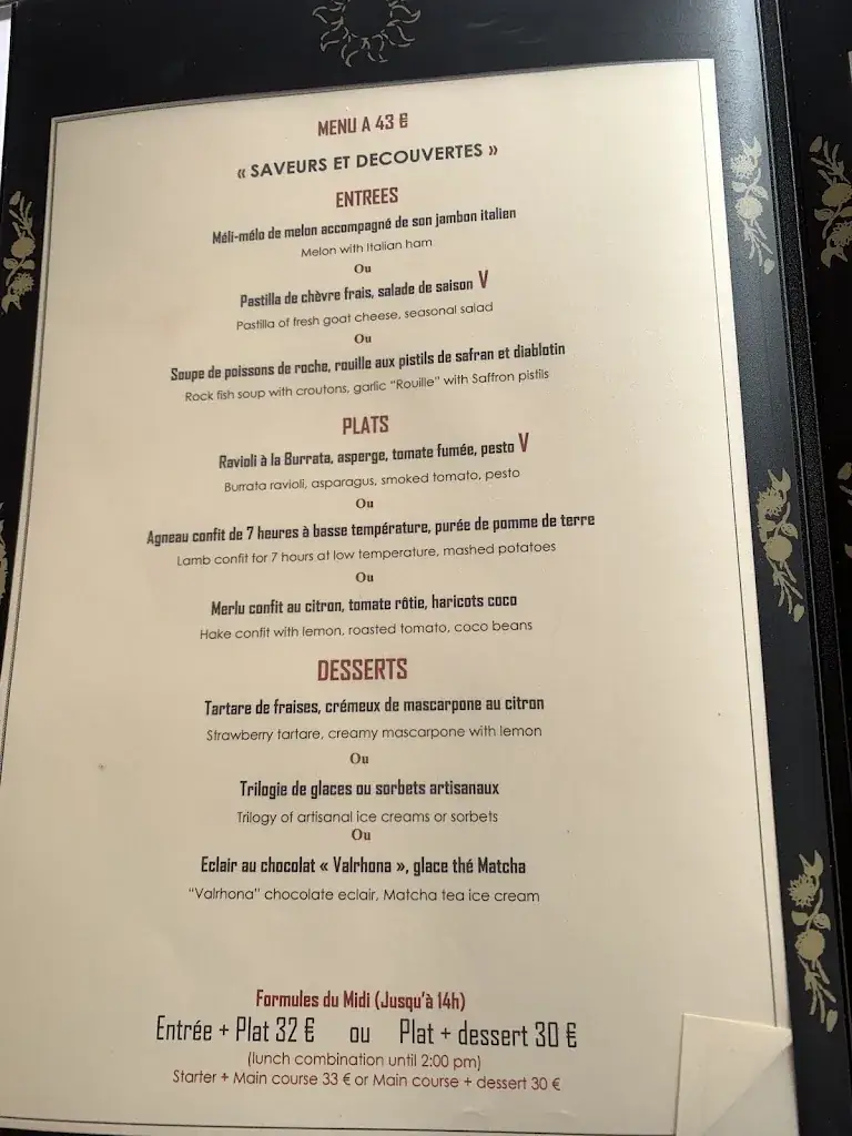 Menu_Da Bouttau Auberge Provencale_Cannes_image_2