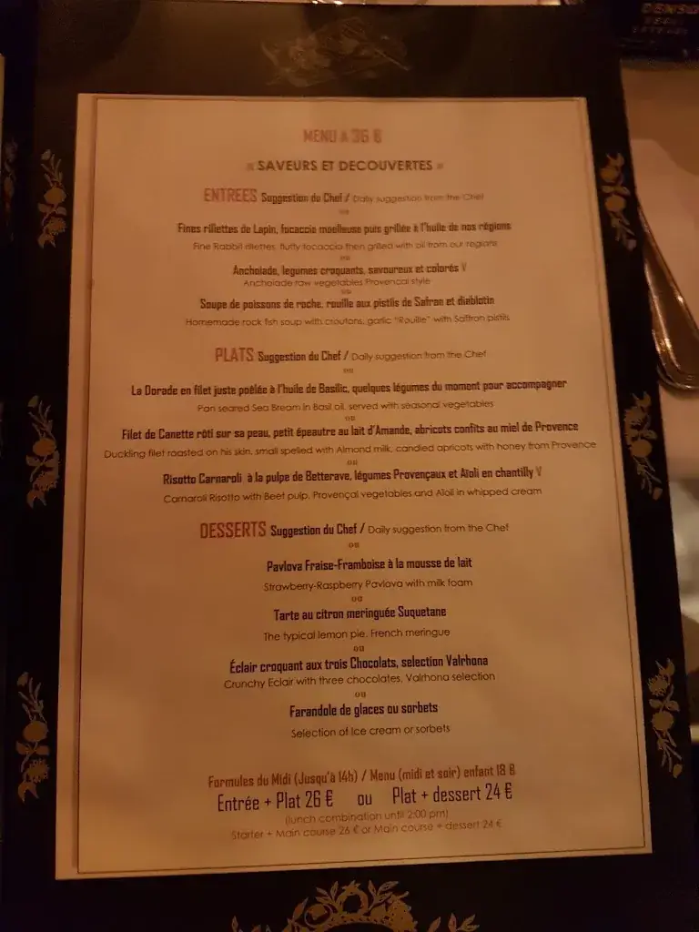 Menu_Da Bouttau Auberge Provencale_Cannes_image_3
