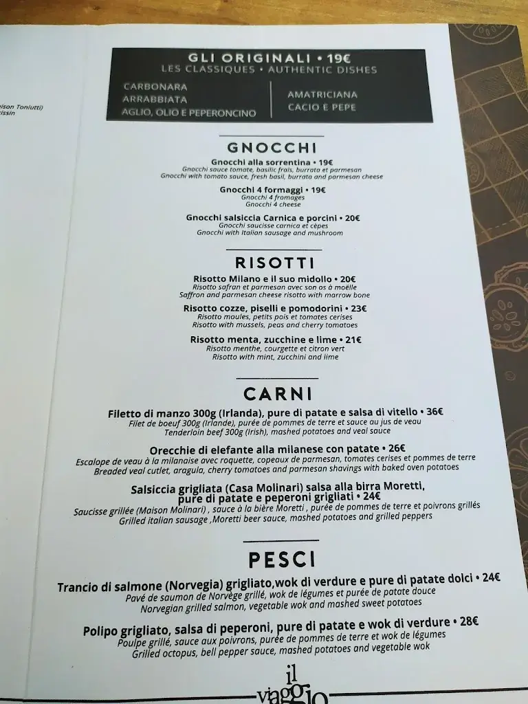 Menu_Il Viaggio - Restaurant Cannes_Cannes_immagine_2