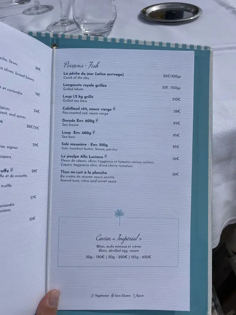 Menu_La Môme Plage_Cannes_image_1