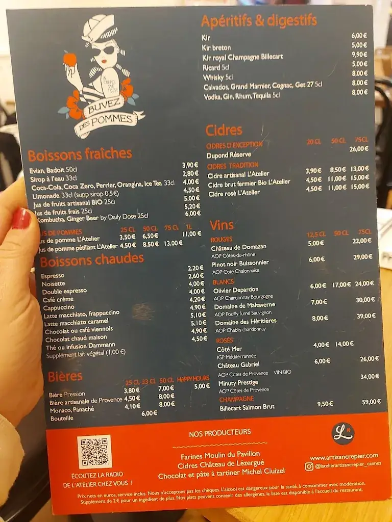 Menu_L' Atelier Artisan Crepier - Cannes_Cannes_image_2