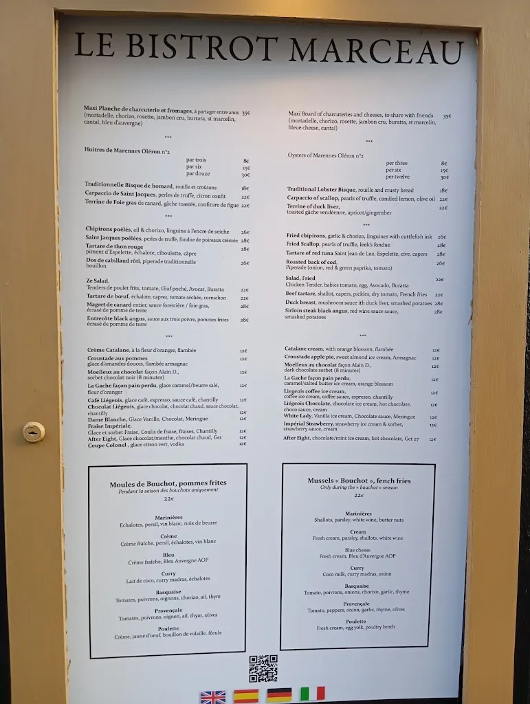 Menu_LE BISTROT MARCEAU / Brunch, Déjeuner & Dîner jazzy_Cannes_immagine_1