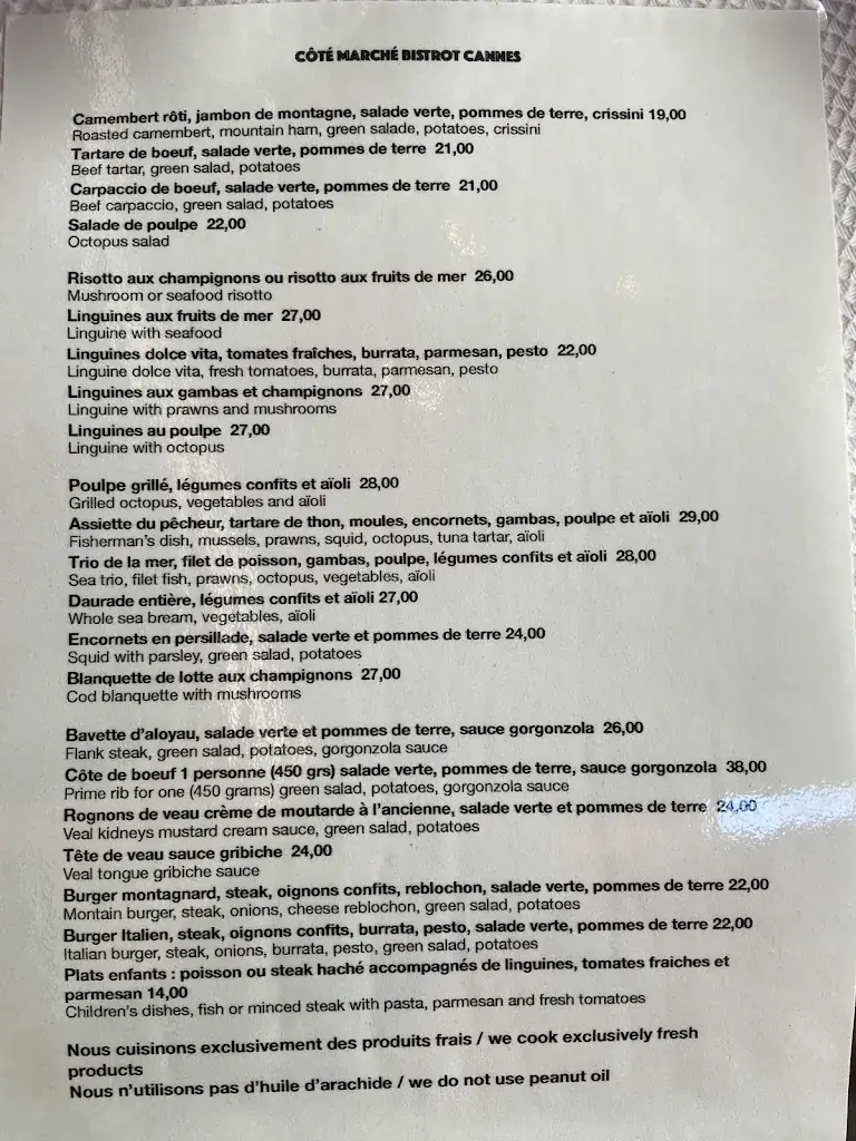 Menu_Côté Marché bistrot Cannes_Cannes_image_2