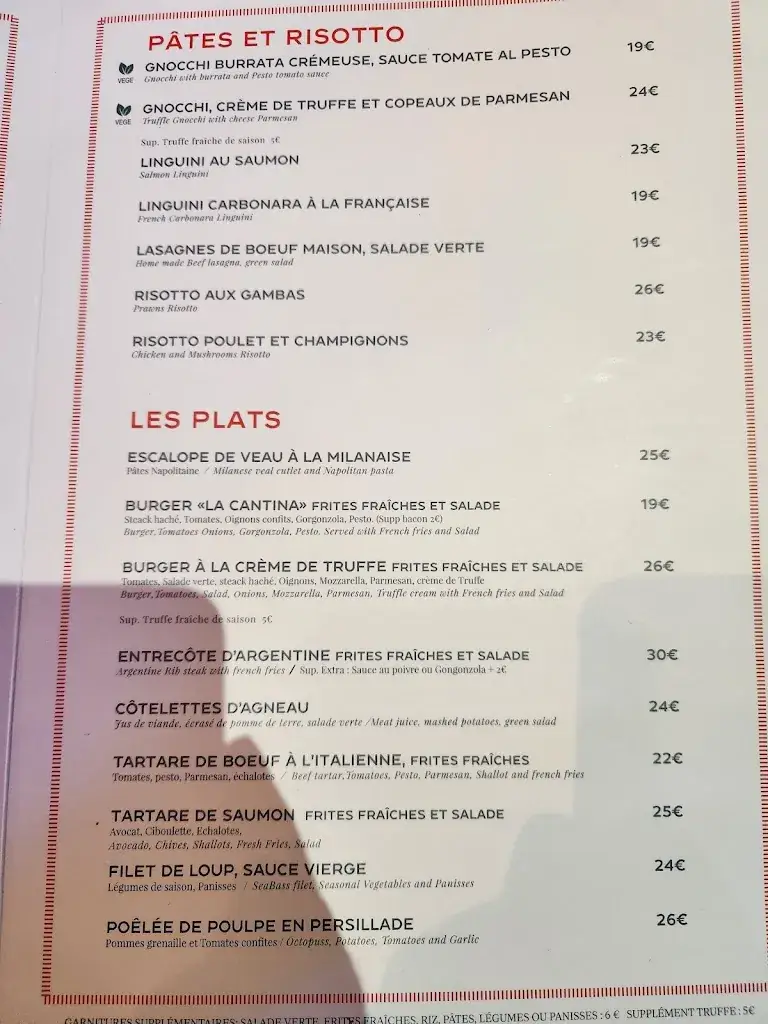 Menu_La Cantina Cannes_Cannes_image_1