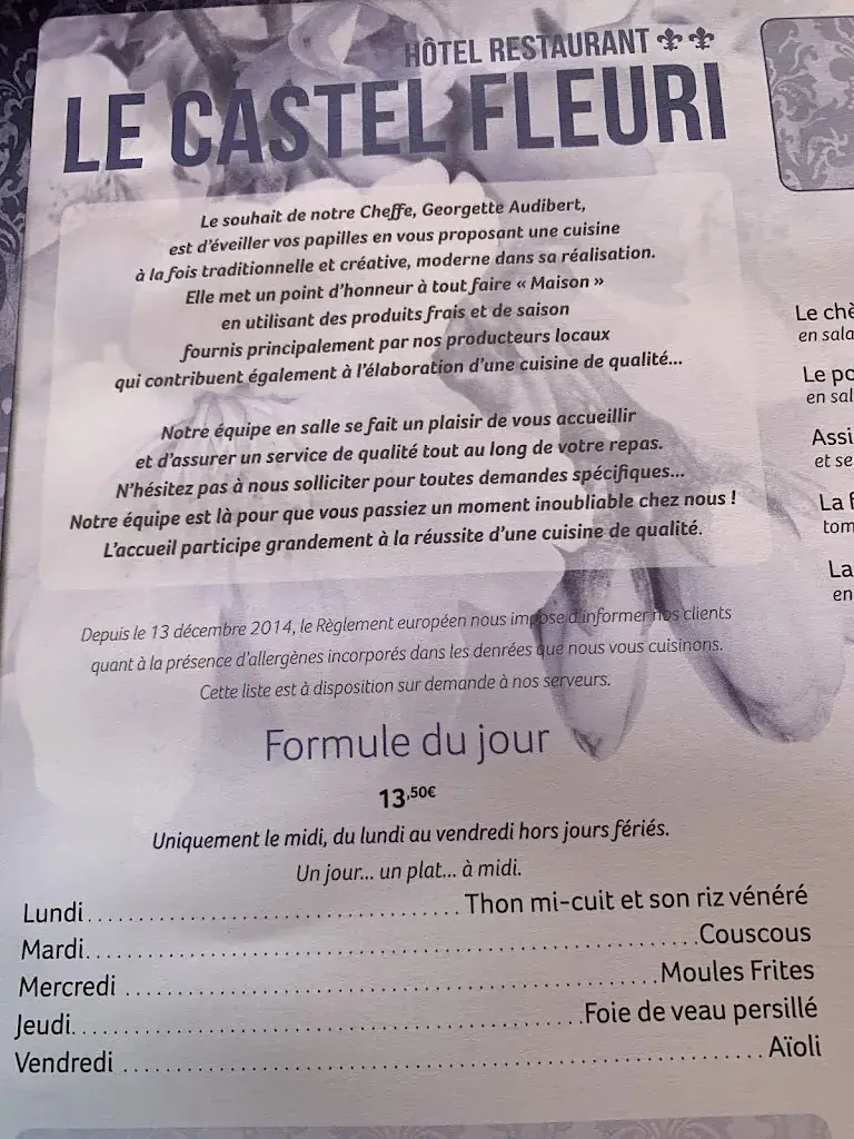 Menu_Restaurant le Castel Fleuri_Carnoules_immagine_3