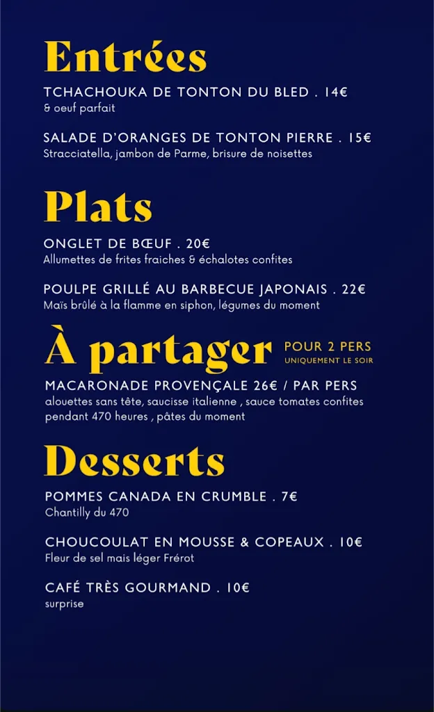 Menü_Le 470 restaurant_Carnoux-en-Provence_Bild_1