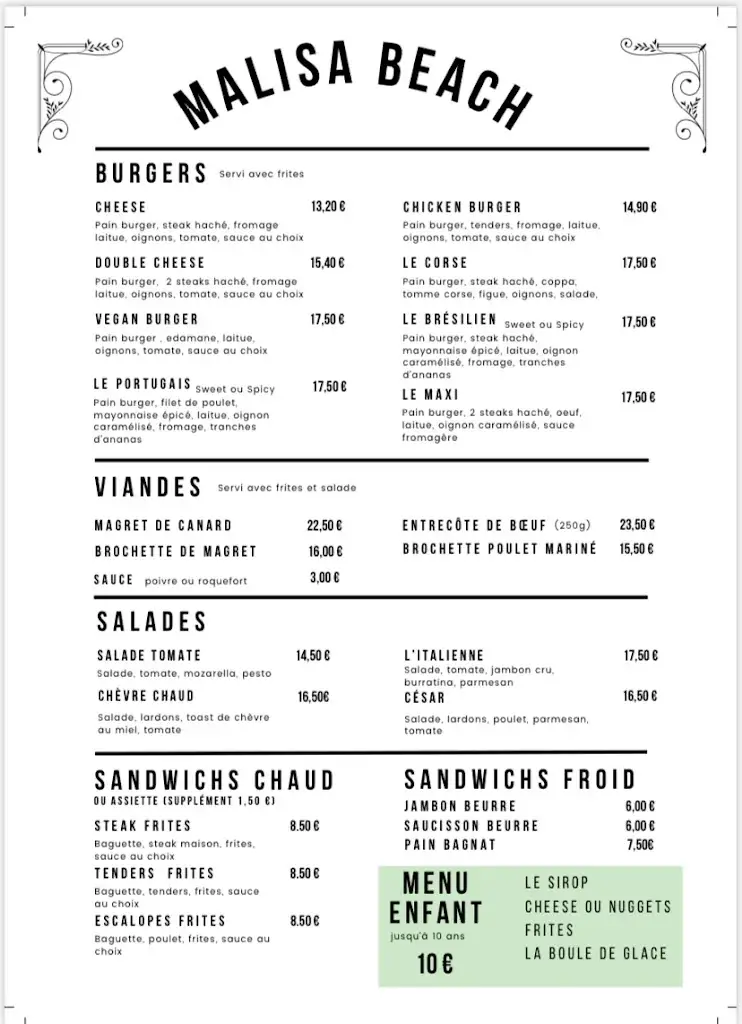 Menu_Le Malisa Beach_Carry-le-Rouet_image_1