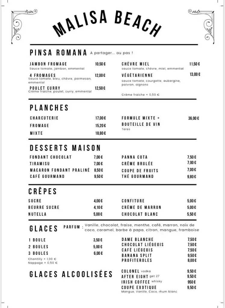 Menu_Le Malisa Beach_Carry-le-Rouet_image_2