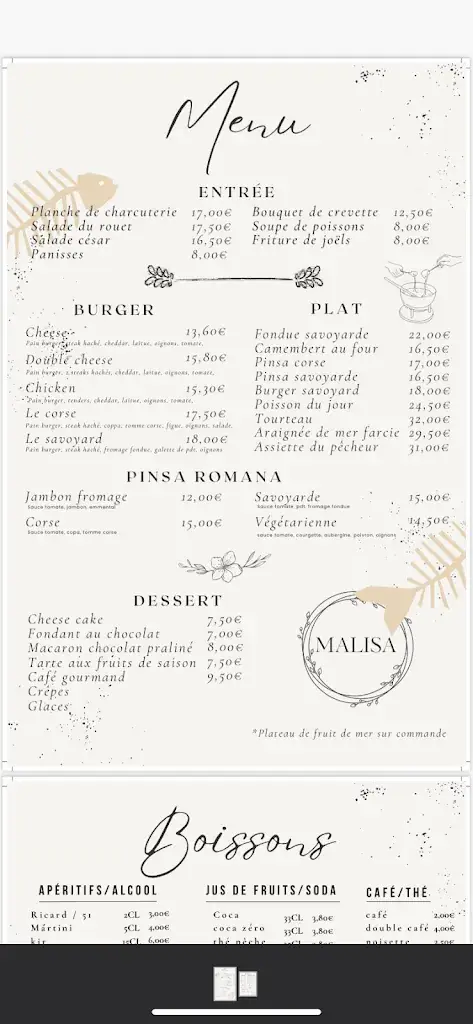 Menu_Le Malisa Beach_Carry-le-Rouet_image_3