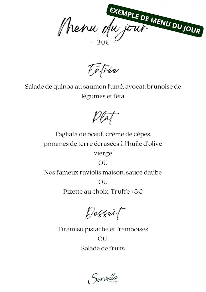 Menu_Restaurant Servella_Castagniers_image_1